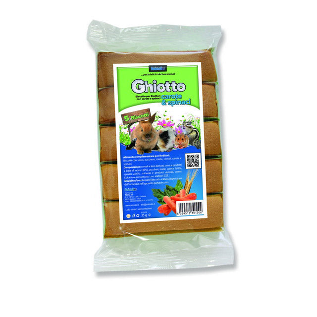 BISCOTTO GHIOTTO RODITORI CAROTE E SPINACI