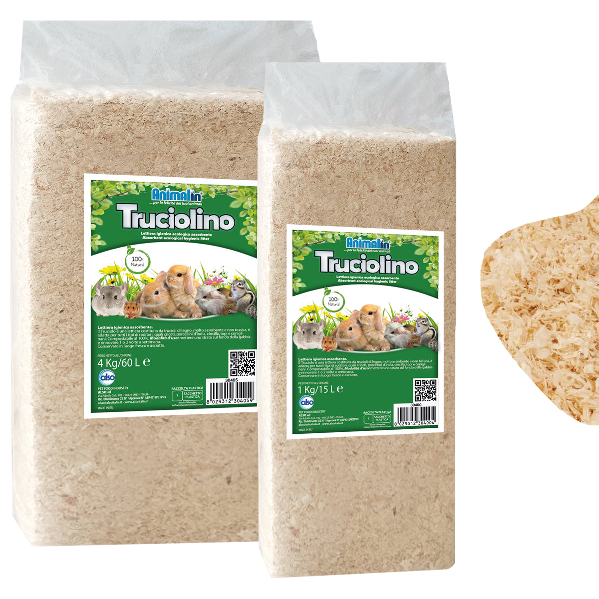 Truciolino per Roditori in Legno Naturale Assorbente