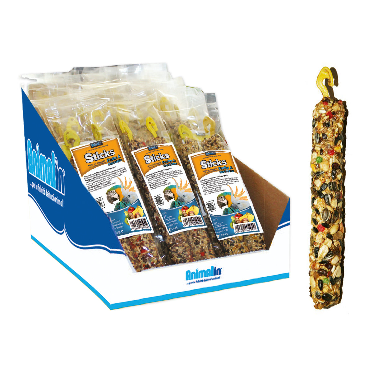 STICKS PAPPAGALLI FRUTTA E NOCCIOLE GR. 150