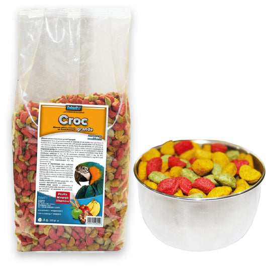 Animalin Croc Estruso Grande - Alimento Composto per Grandi Pappagalli
