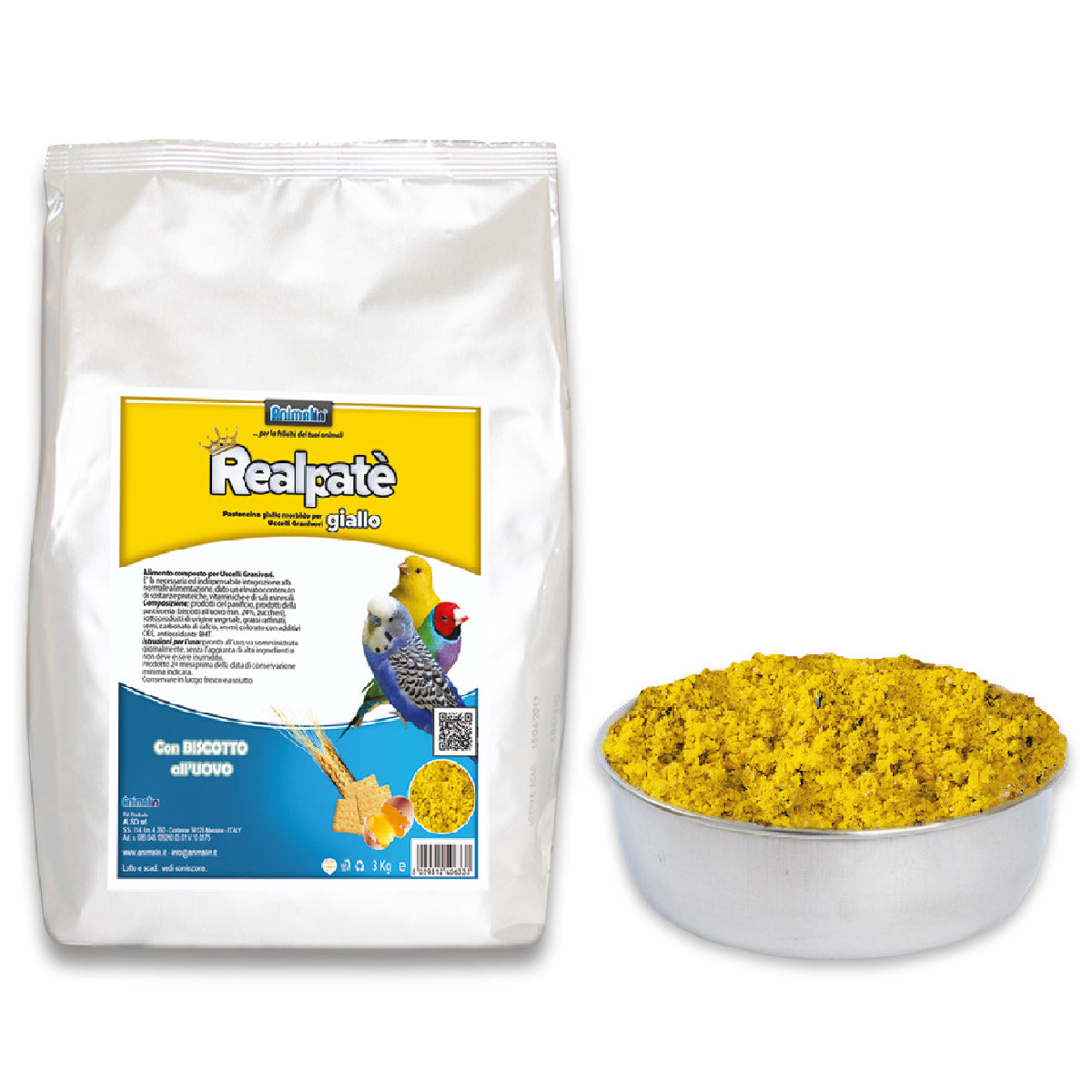 Animalin Realpatè Giallo - Pastoncino Giallo per Uccelli Granivori