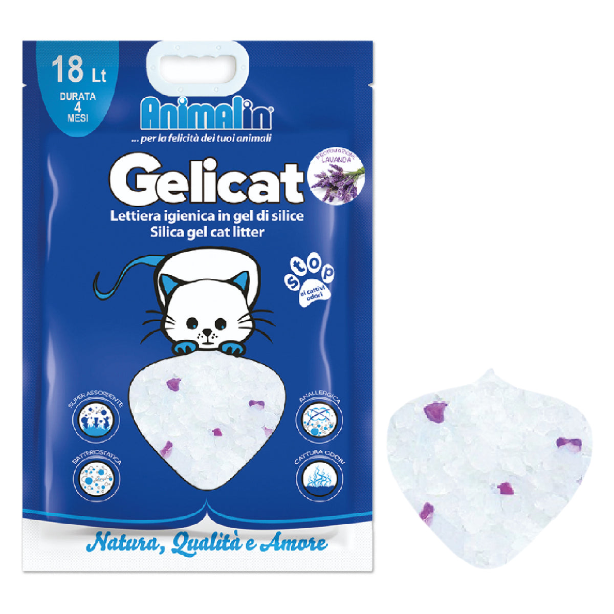 LETTIERA PER GATTI SILICIO GELICAT LAVANDA