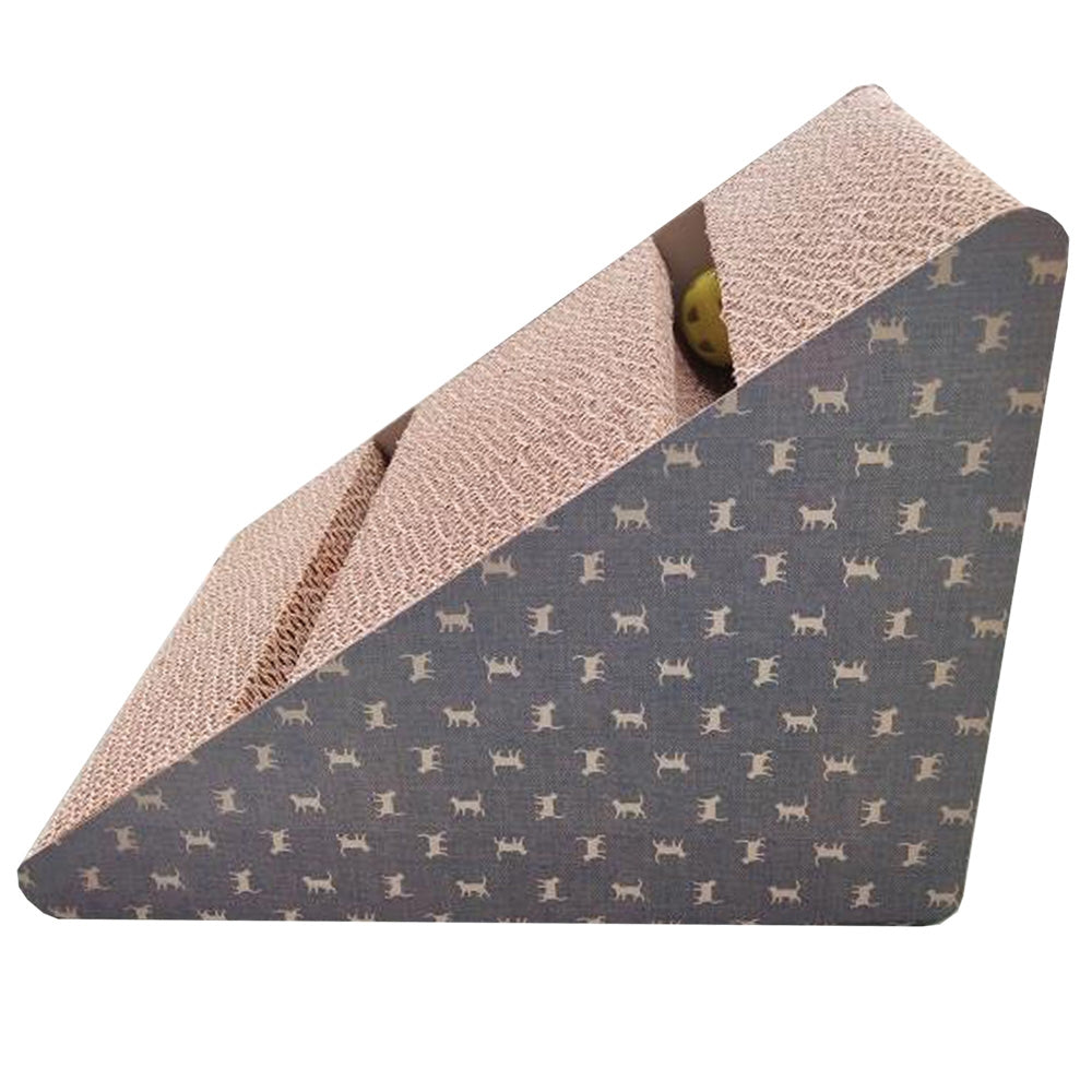 TIRAGRAFFI IN CARTONE ANGOLARE CON GIOCO + CATNIP CM 36X28X27