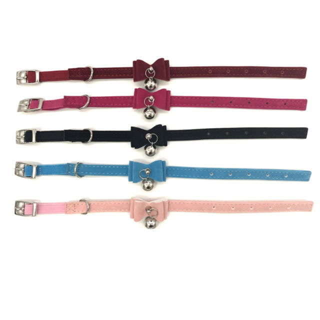 COLLARE GATTO VELLUTO CHIC + CAMPANELLO MIX COLOR CM 1X30