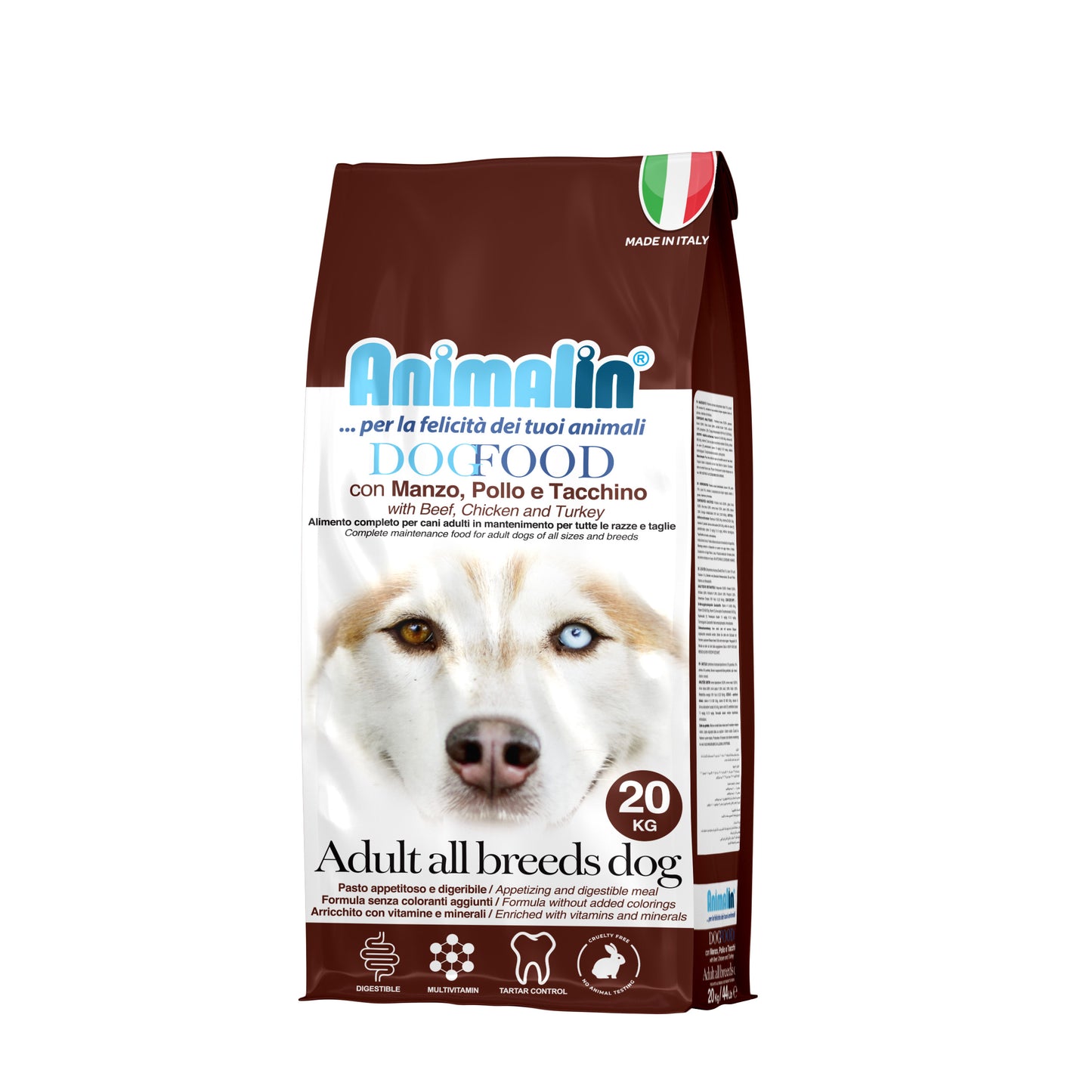 ANIMALIN DOG FOOD ADULT MANZO POLLO E TACCHINO