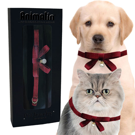 COLLARE GIOIELLO VELLUTO BORDEAUX