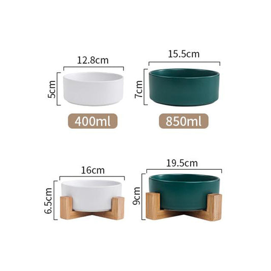 CIOTOLA CERAMICA VERDONE CON SUPPORTO IN LEGNO