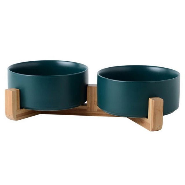 CIOTOLA CERAMICA VERDONE DOPPIA C/SUPPORTO LEGNO