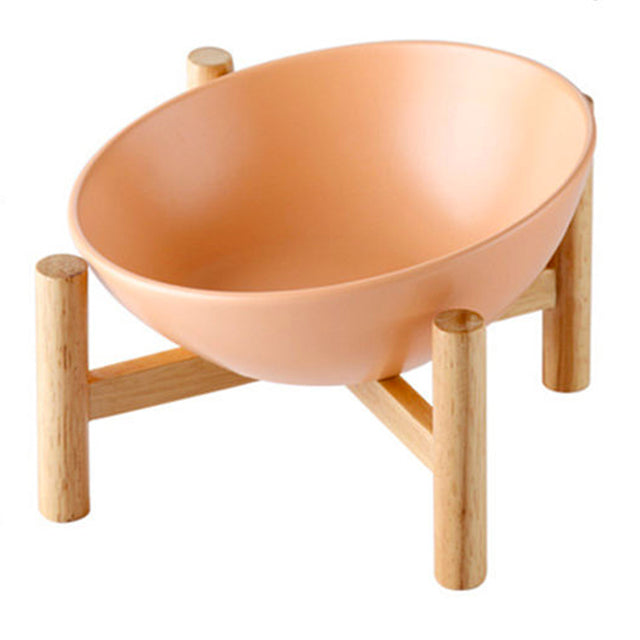 CIOTOLA CERAMICA TONDA CON SUPPORTO IN LEGNO