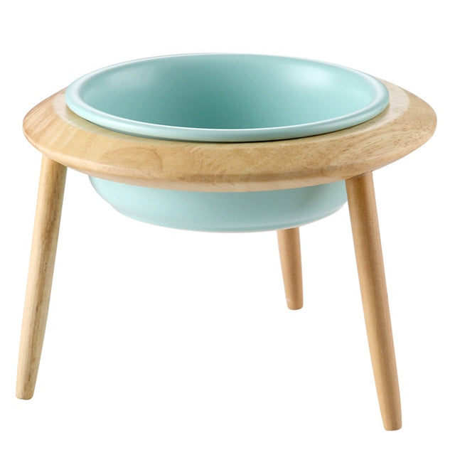 CIOTOLA CERAMICA UFO CON SUPPORTO IN LEGNO