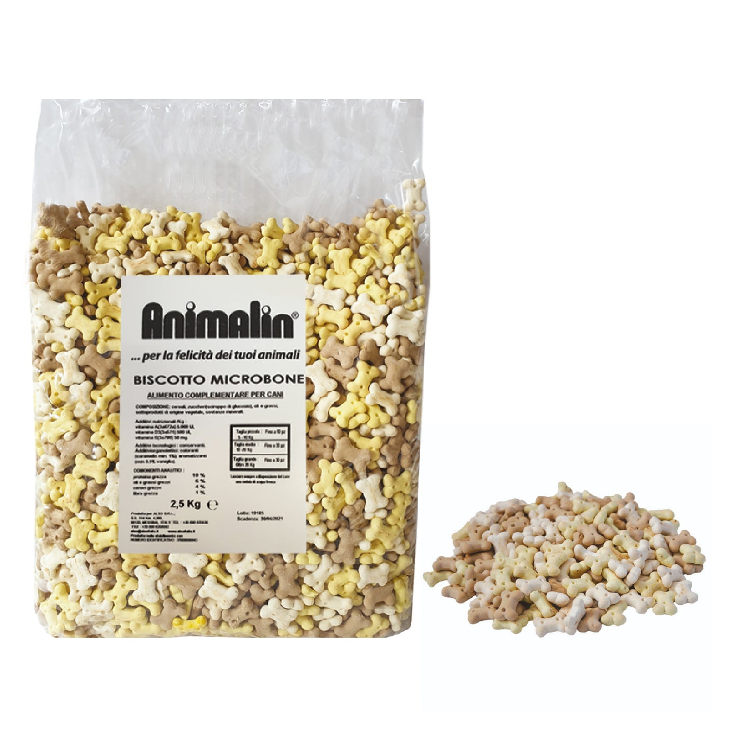 BISCOTTO PER CANI VANIGLIA E CARAMELLO MICROBONE