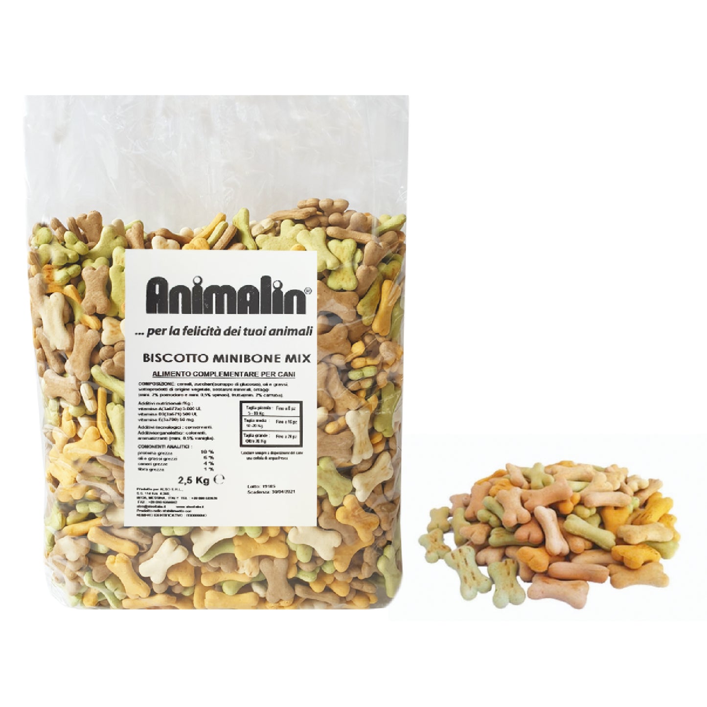 BISCOTTO PER CANI MIX POMODORO SPINACI CARRUBA