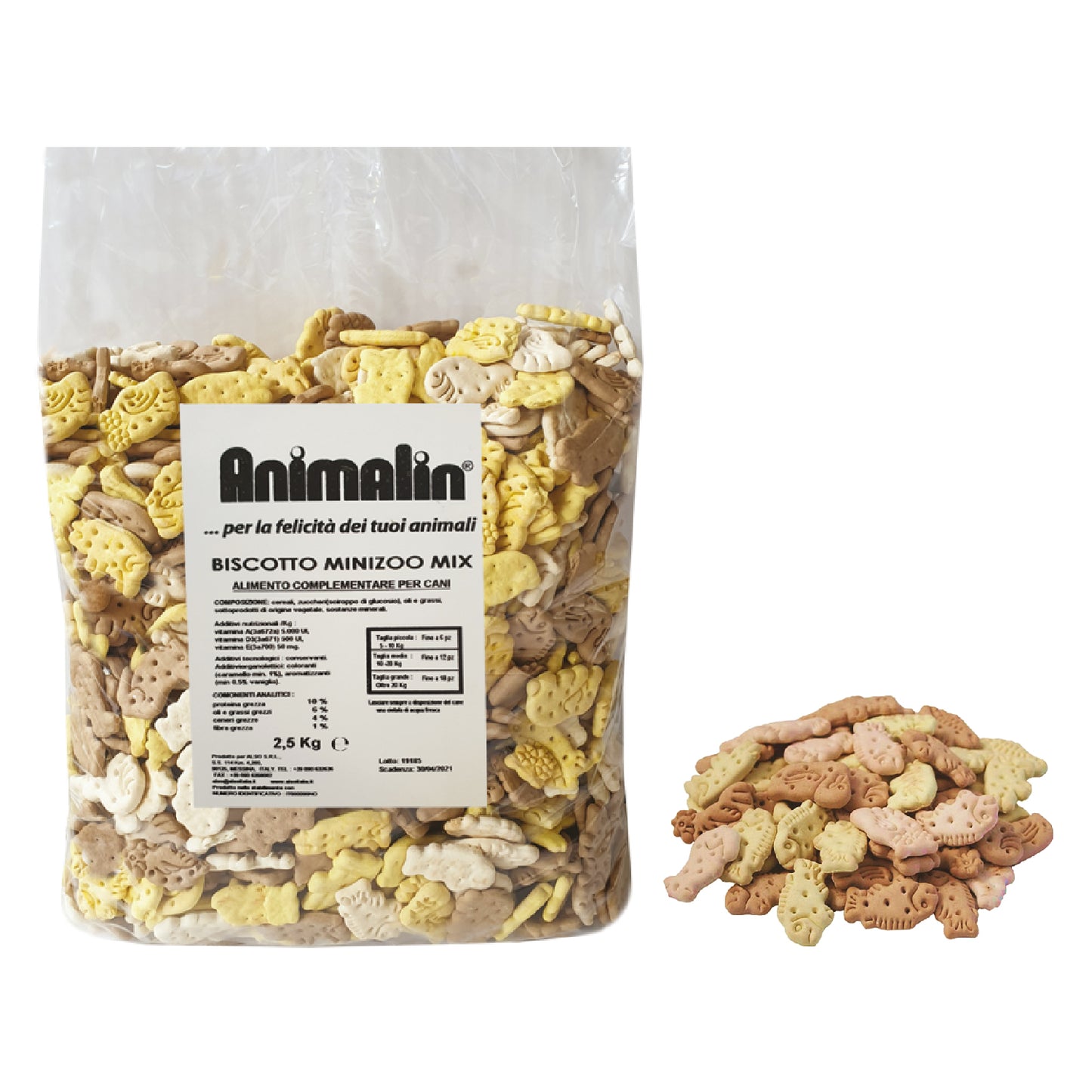 BISCOTTO PER CANI VANIGLIA E CARAMELLO MINIZOO MIX