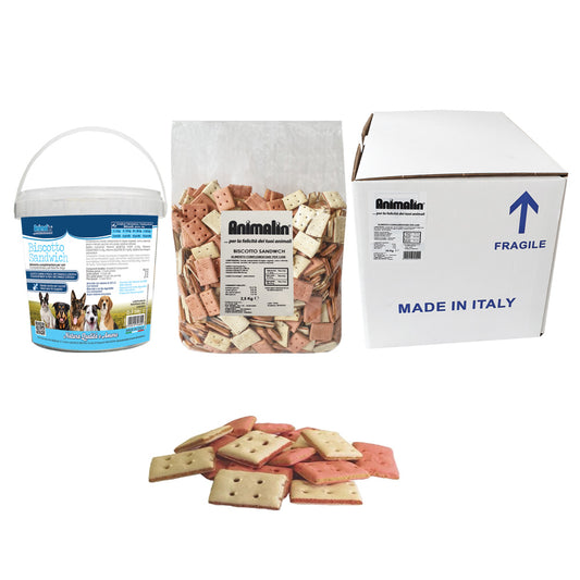 BISCOTTO PER CANI CARNE E PESCE SANDWICH