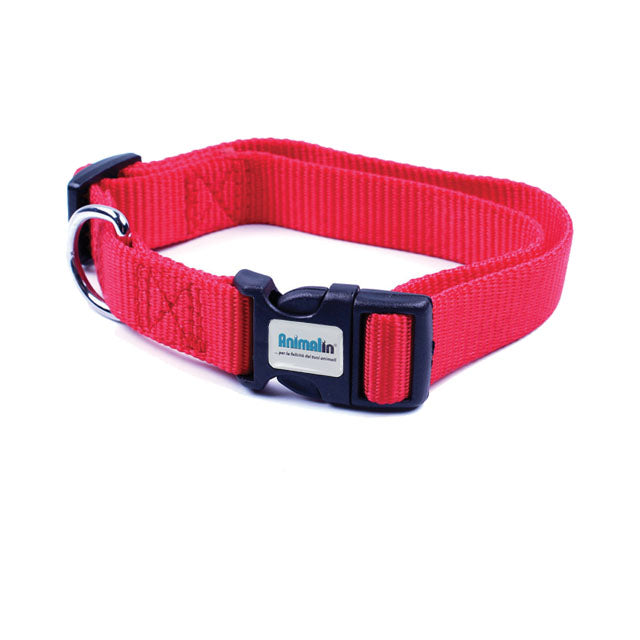 COLLARE NYLON REGOLABILE ROSSO