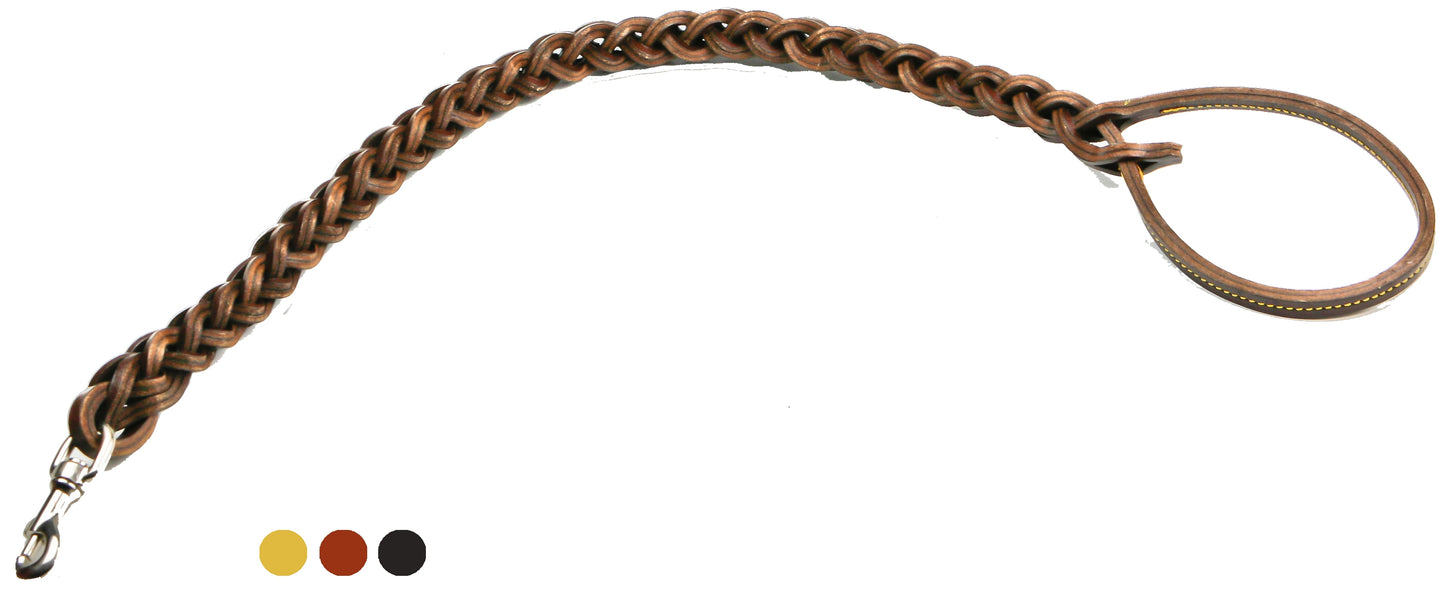 GUINZAGLIO TRIPLA TRECCIA CUOIO