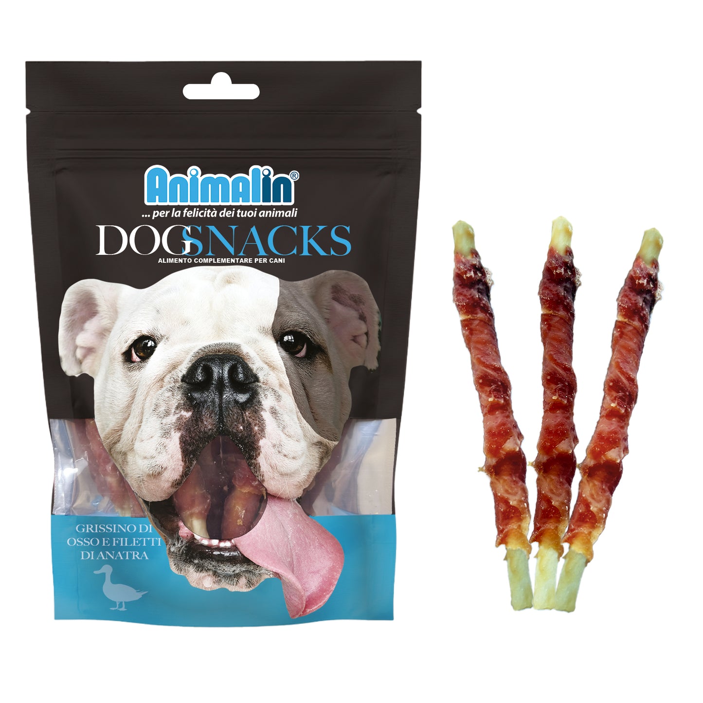 SNACK MONOPRO GRISSINO DI OSSO C/ FILETTI ANATATRA