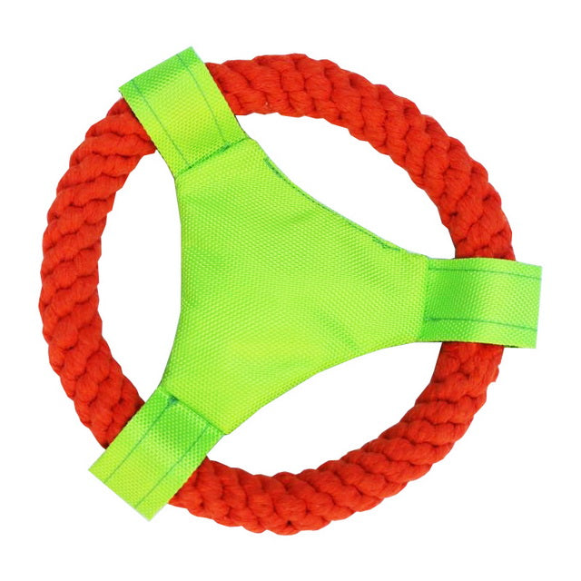 GIOCO ROPE FREESBE IN CORDA E OXFORD CON SUONO 20 CM