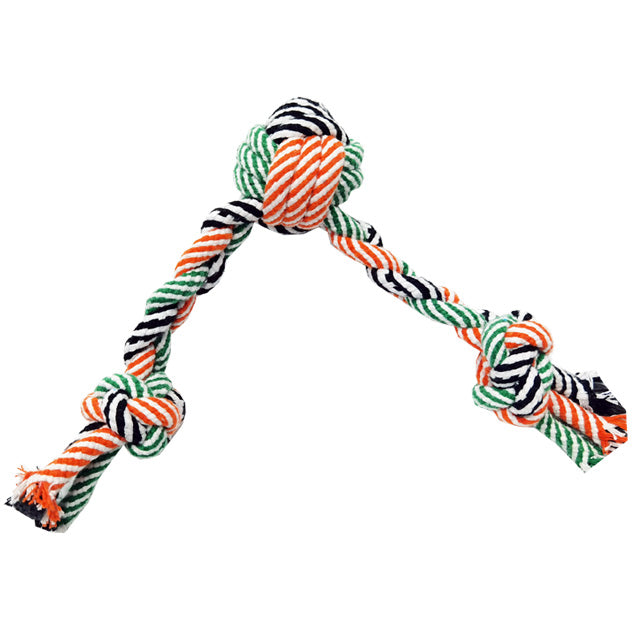 GIOCO ROPE PALLA INTRECCIATA DUE CORDE