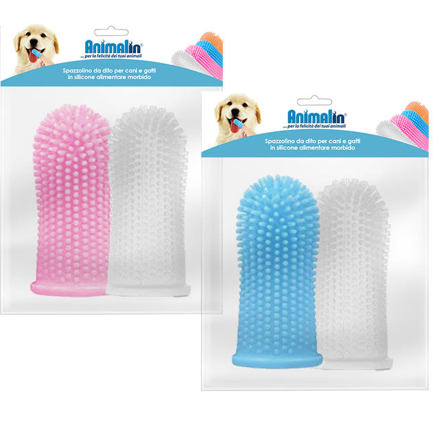 SPAZZOLINO DA DITO IN SILICONE MIX COLOR 2 PZ