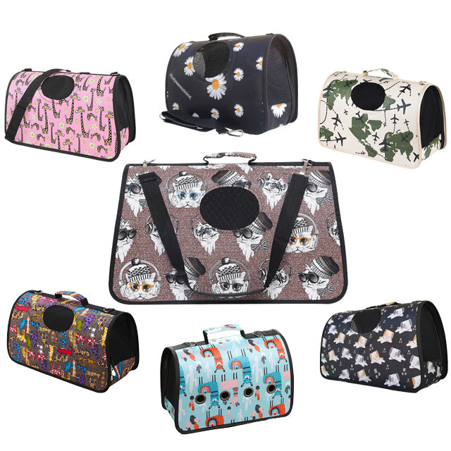 Borsa Trasportino Semirigida Color per Cani Gatti e Roditori