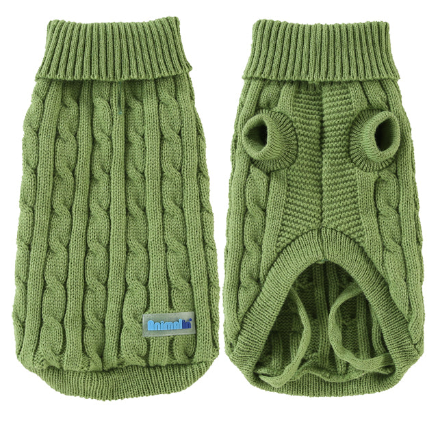 MAGLIONE TRECCIA VERDE ACIDO