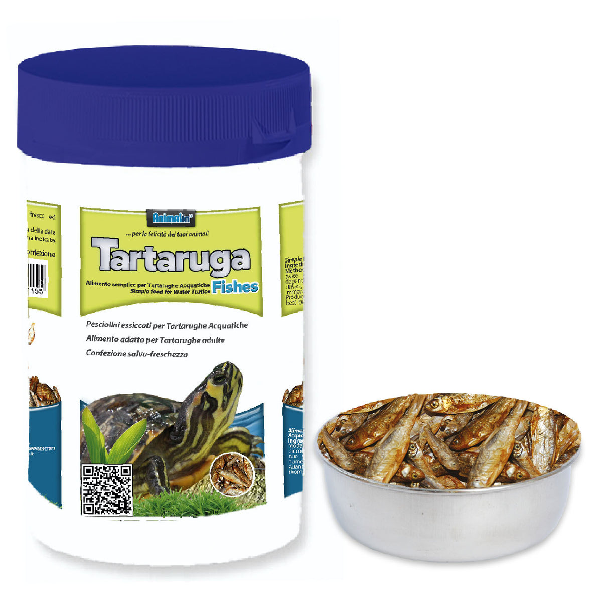 Mangime Tartaruga Fishes pesciolini essiccati naturali 150 g per tartarughe acquatiche