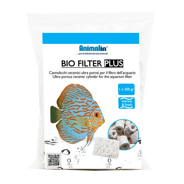 Bio Filter Plus materiale filtrante ceramico 500 g con calza per acquari