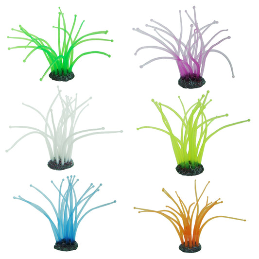 Set di 12 piantine Gelly Color per acquario, 7 x 7 x 8,5 cm, decorazioni colorate sicure per pesci