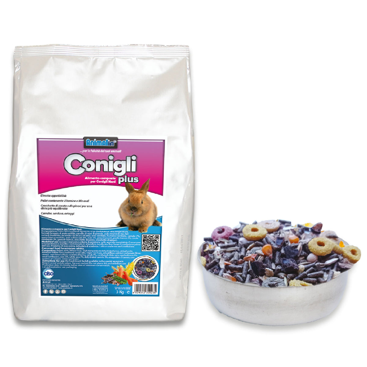 Animalin Mix Conigli Plus – Alimento Composto per Conigli