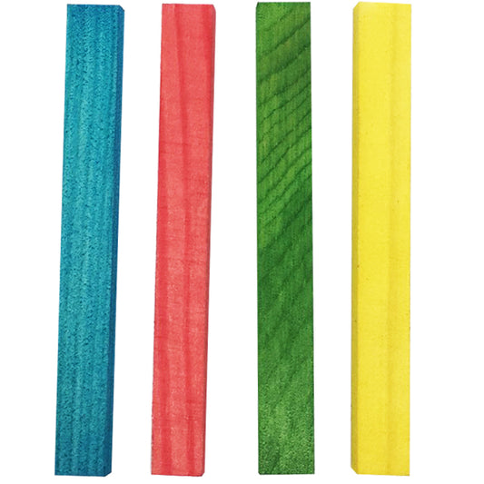Set di 4 legnetti naturali per roditori, dimensioni 1 × 9 × 0,5 cm, per rosicchiamento e controllo dentale