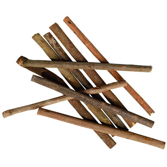 Rametti albero di mele da masticare per roditori, 10 pezzi, lunghezza 13 cm, diametro 5-12 mm