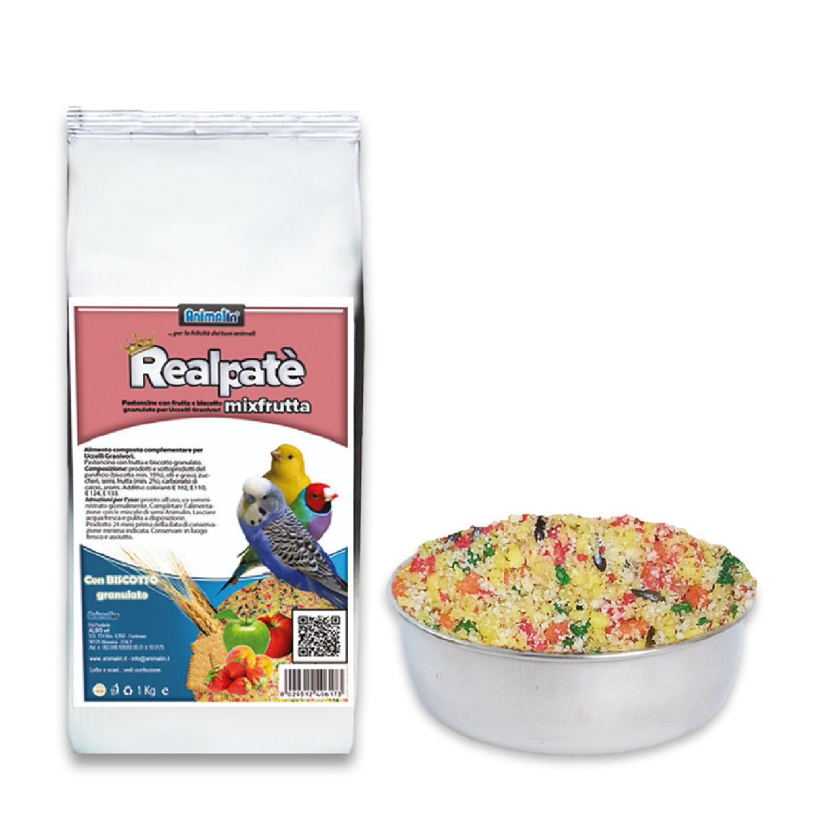 Animalin Realpatè Mixfrutta Granulato per Uccelli