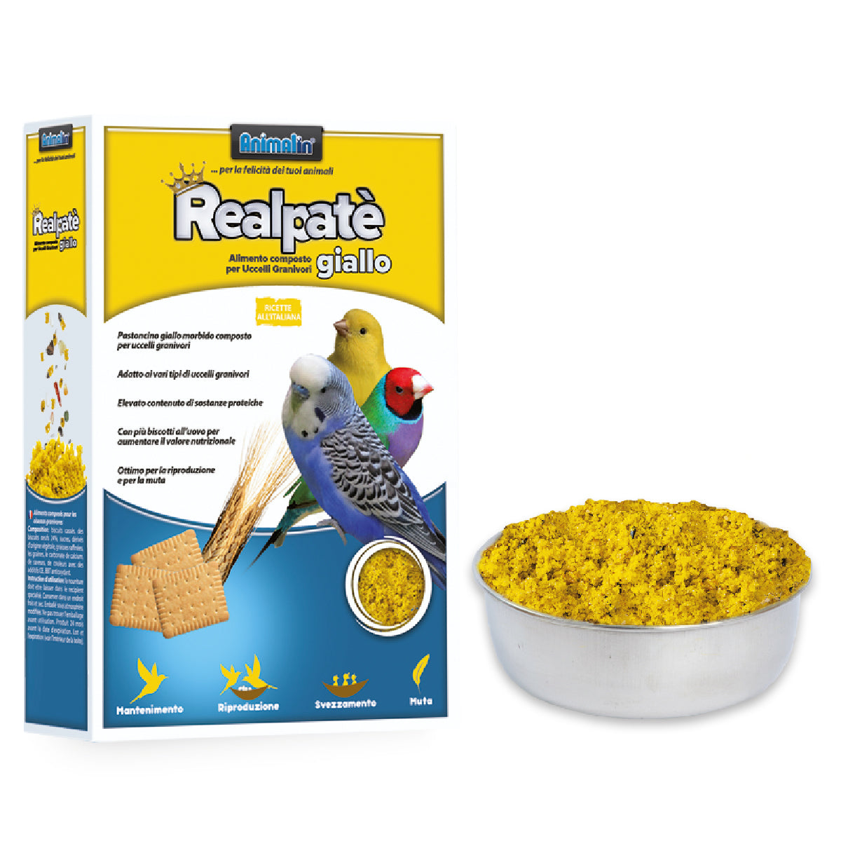 Animalin Realpatè Giallo - Pastoncino Giallo per Uccelli Granivori