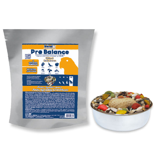 Mangime completo per pappagalli grandi ProBalance Mix con semi selezionati e frutta, confezione 550 g