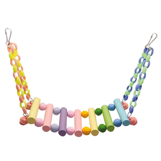 GIOCO BIRD PASSERELLA PASTEL CON CATENELLE CM 20X16