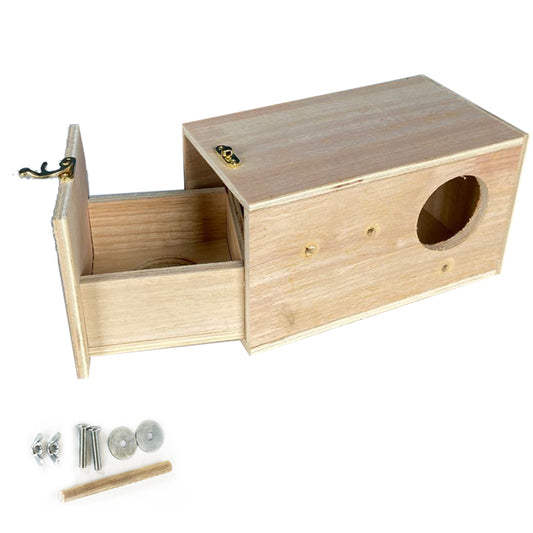 NIDO LEGNO DIAMANTE GOULD CON CAMERA CM 12X22X12H