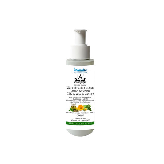 BEAUTY SPA GEL CALMANTE LENITIVO DOLORI ARTICOLARI CBD & OLIO CANAPA 200ML