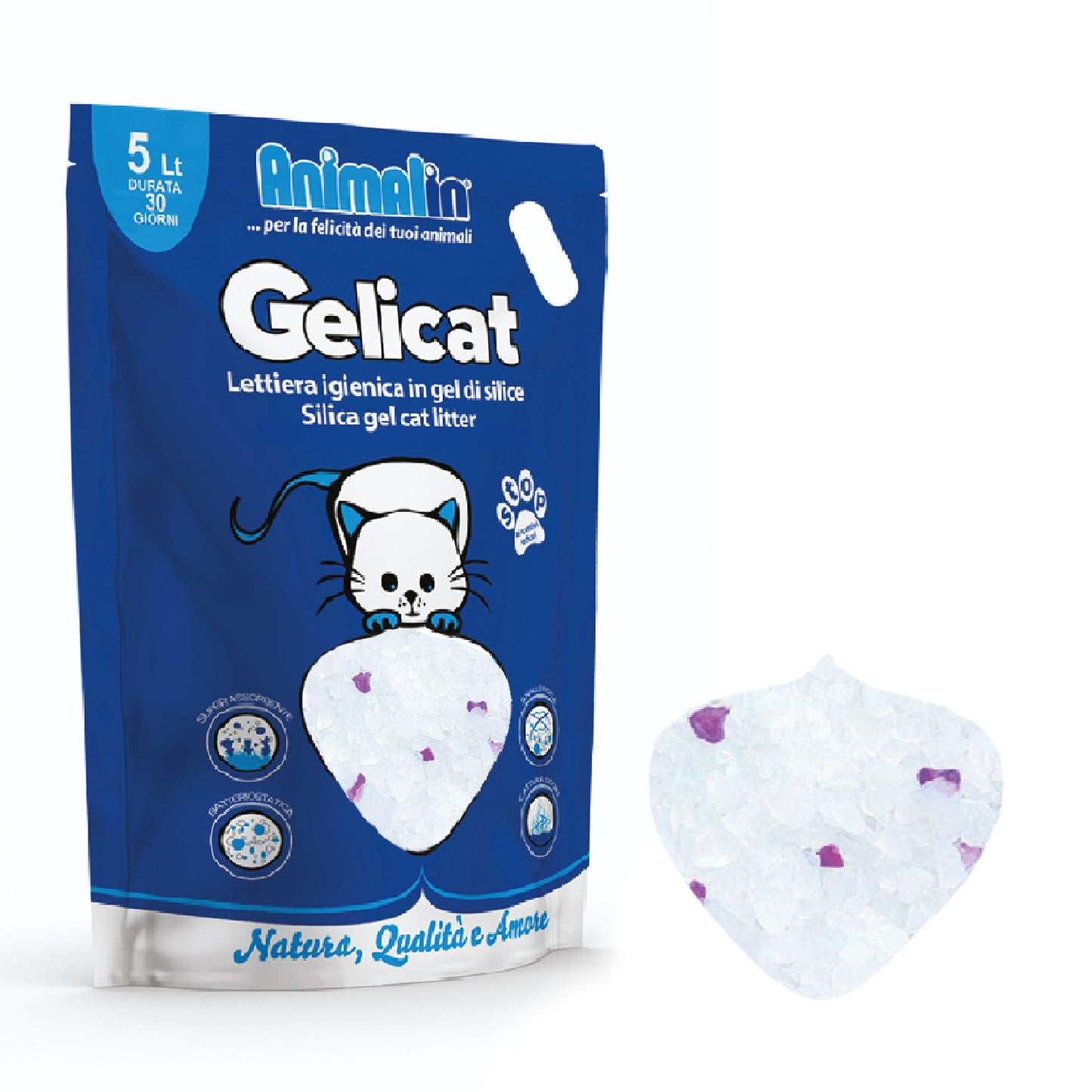 LETTIERA PER GATTI SILICIO GELICAT LAVANDA