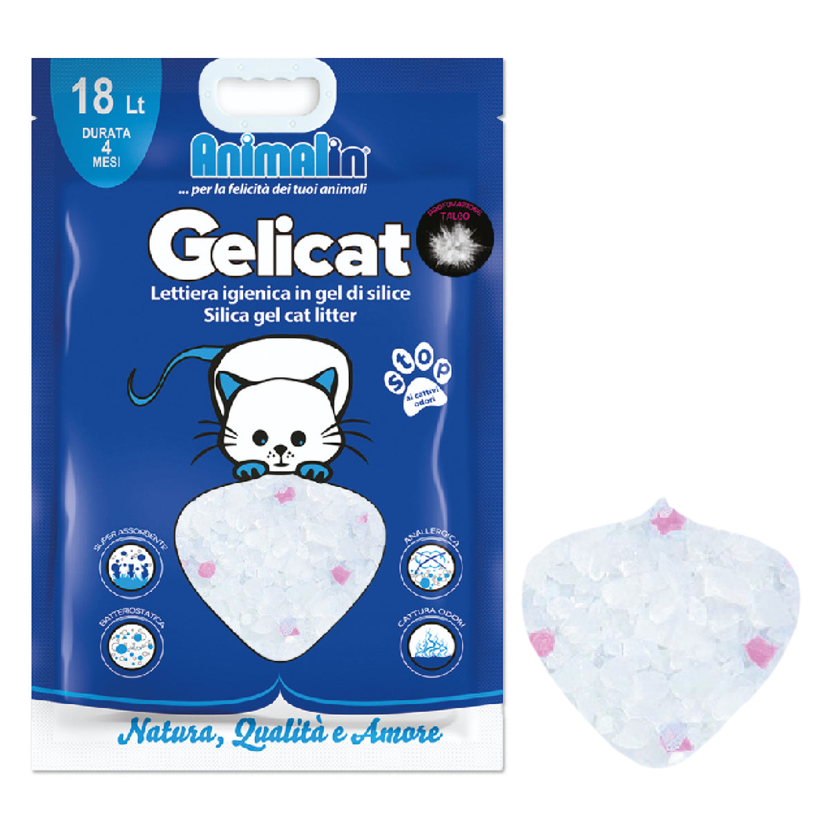 Lettiera per Gatti in Silicio Gelicat Talco