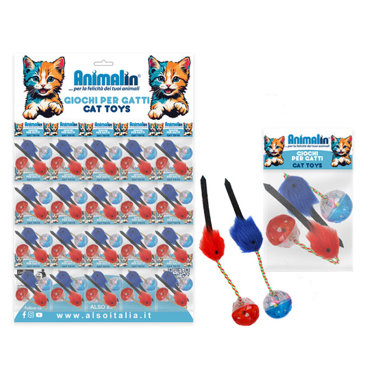GIOCO CAT TOPINO CON PALLINA CM 22 (PZ.2)