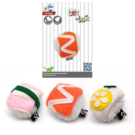 GIOCO CAT SUSHI MIX CON CATNIP CM 6,5X5X4