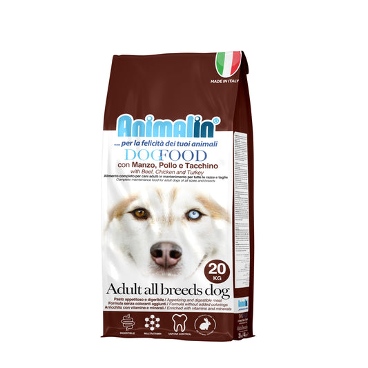ANIMALIN DOG FOOD ADULT MANZO POLLO E TACCHINO