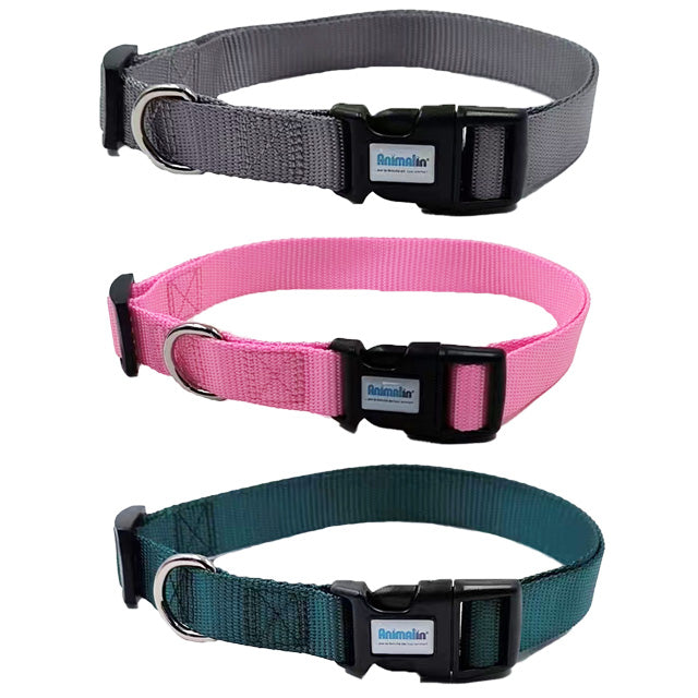 COLLARE NYLON REGOLABILE GRIGIO