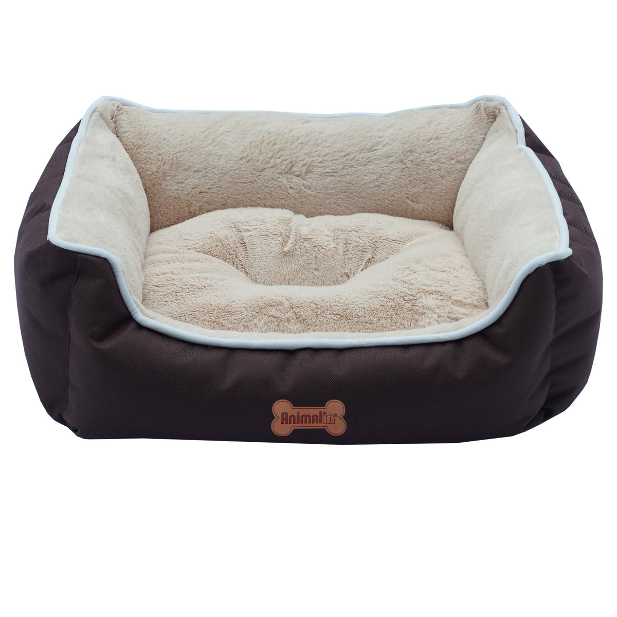 Cuccia impermeabile per cani con pelliccia morbida e cuscino rimovibile in peluche