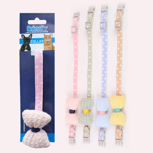 COLLARE POIS CON FIOCCO MIX COLOR