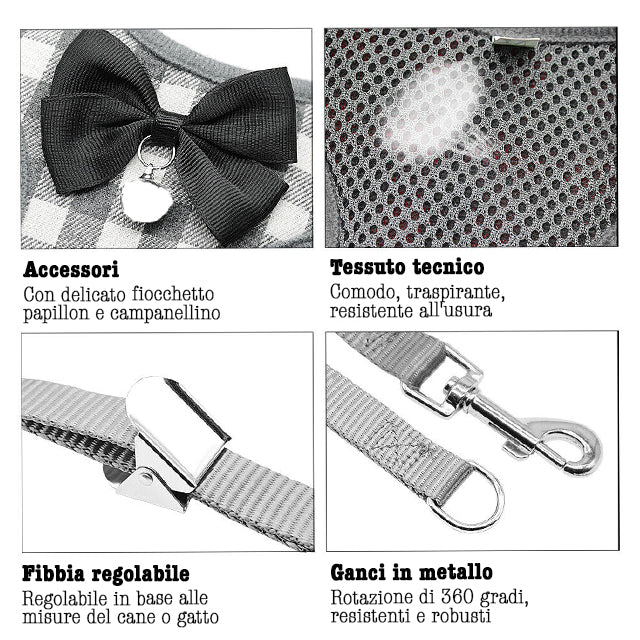 PARURE PETTORINA QUADRETTATO