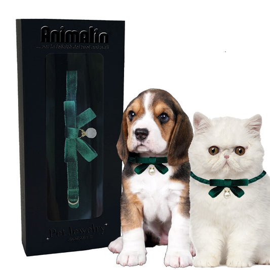 COLLARE GIOIELLO VELLUTO VERDE
