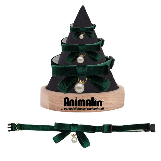 COLLARE GIOIELLO VELLUTO VERDE