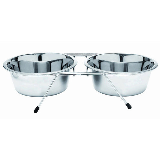 CIOTOLA ACCIAIO DOPPIA CON SUPPORTO